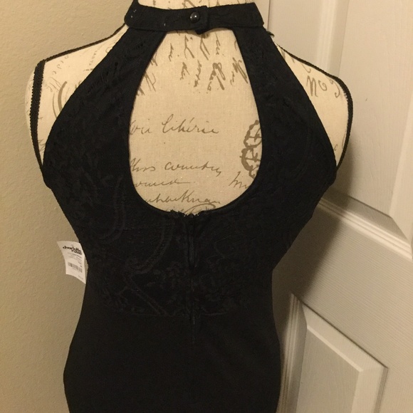 Charlotte Russe Black Mini Dress Size M NWT Final - Picture 4 of 5